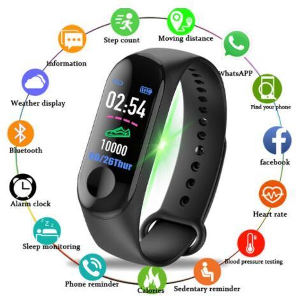 100pcs m3 plus smart bracelet fitness tracker smart watch with heart rate waterproof bracelet pedometer wristband for ios android cellphon
100pcs m3 plus smart bracelet fitness tracker smart watch with heart rate waterproof bracelet pedometer wristband for ios android cellphon
