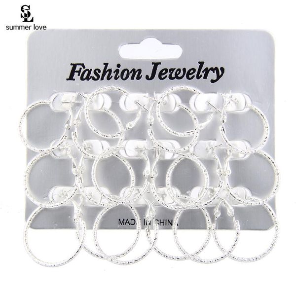 trendy punk style big silver gold color hoop earrings set for women girl big circle statement earring party jewelry gifts, Golden
trendy punk style big silver gold color hoop earrings set for women girl big circle statement earring party jewelry gifts, Golden