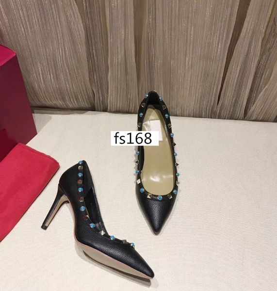 luxury black patent leather women pointed toe pumps fashion rivet stiletto heels high heels wedding dress shoes 8.5cm with box
luxury black patent leather women pointed toe pumps fashion rivet stiletto heels high heels wedding dress shoes 8.5cm with box