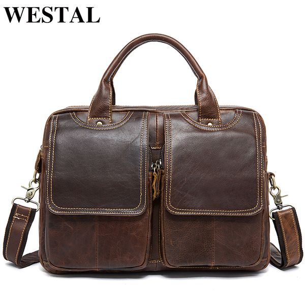 westal men's briefcase leather lapbag men's genuine leather bag for men bussiness messenger office briefcase 8002
westal men's briefcase leather lapbag men's genuine leather bag for men bussiness messenger office briefcase 8002