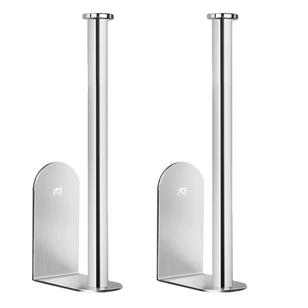 2 pcs stainless toilet paper holder kitchen roll tissue stand organizer 26cm