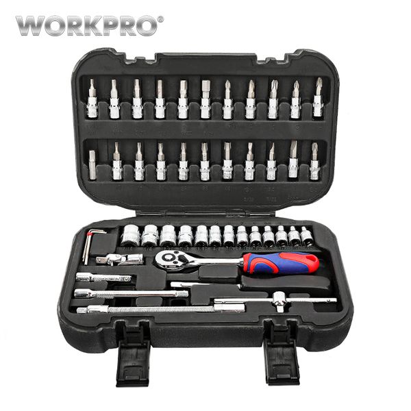 workpro 46pc tool set 1/4" sokcet set household tool home repair kits bicycle tools
workpro 46pc tool set 1/4" sokcet set household tool home repair kits bicycle tools