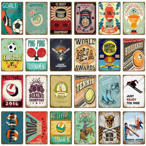american sports golf volleyball football ping pong baseball signs vintage metal poster wall art plate for pub bar club decor
american sports golf volleyball football ping pong baseball signs vintage metal poster wall art plate for pub bar club decor