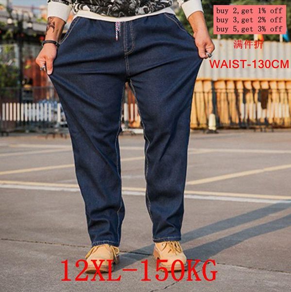 men's jeans large size big 10xl 12xl pants business office high waist stretch straight 8xl autumn and winter, Blue
men's jeans large size big 10xl 12xl pants business office high waist stretch straight 8xl autumn and winter, Blue