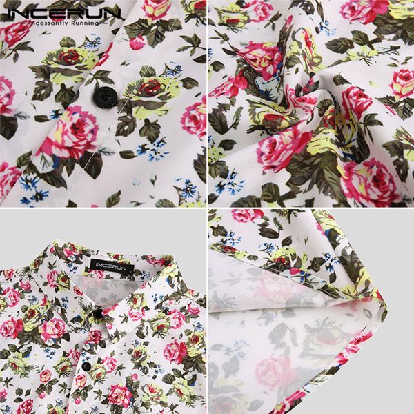 incerun summer men floral printed shirt short sleeve lapel button breathable casual vacation hawaiian shirts men camisa 2019 3xl, White;black
incerun summer men floral printed shirt short sleeve lapel button breathable casual vacation hawaiian shirts men camisa 2019 3xl, White;black