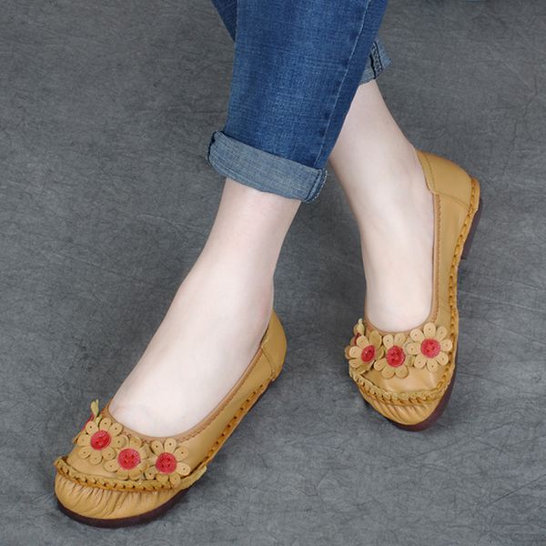 women leather flats round toe casual 2019 spring shoes femal flats handmade genuine leather women soft bottom, Black
women leather flats round toe casual 2019 spring shoes femal flats handmade genuine leather women soft bottom, Black