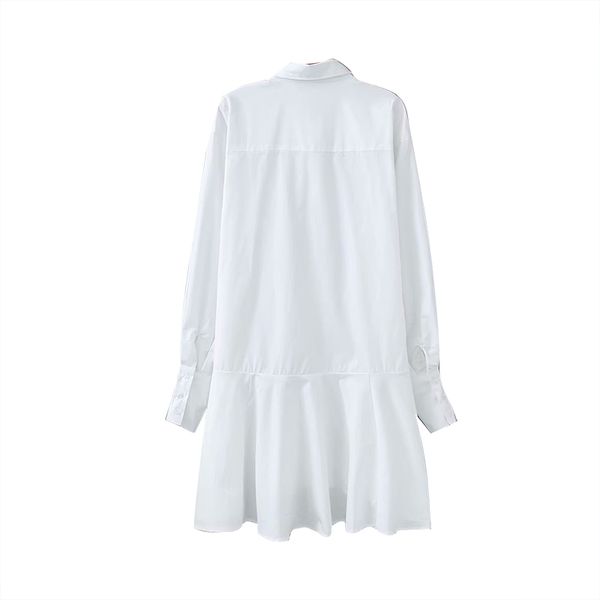 women white shirt mini dress turn down collar latern long sleeve office lady pleated dress cotton casual loose dress vestidos, Black;gray
women white shirt mini dress turn down collar latern long sleeve office lady pleated dress cotton casual loose dress vestidos, Black;gray