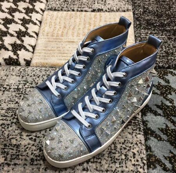 2019 mens famous designer pik pik studded spikes red bottom shoes high patent luxury designer flat casual red bottom men sneakers, Black
2019 mens famous designer pik pik studded spikes red bottom shoes high patent luxury designer flat casual red bottom men sneakers, Black