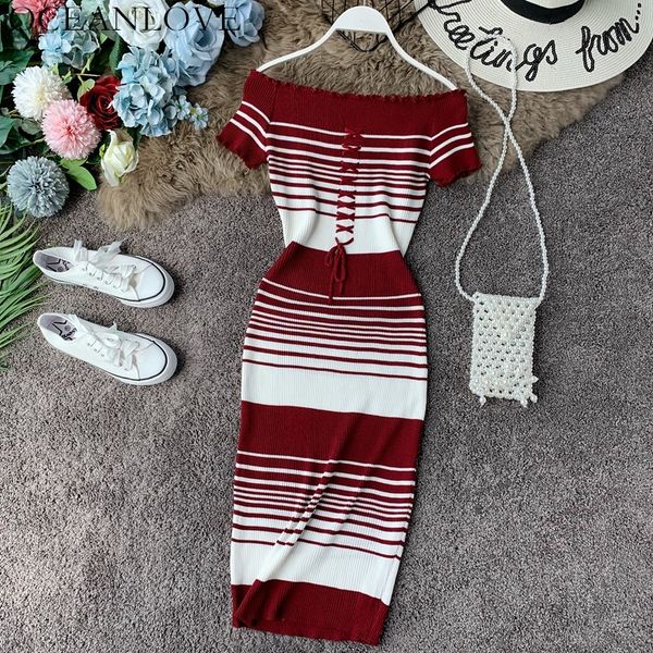 oceanlove dress women bodycon striped off shoulder knitted midi dress 2020 summer high waist short sleeve vestidos 12421, Black;gray
oceanlove dress women bodycon striped off shoulder knitted midi dress 2020 summer high waist short sleeve vestidos 12421, Black;gray