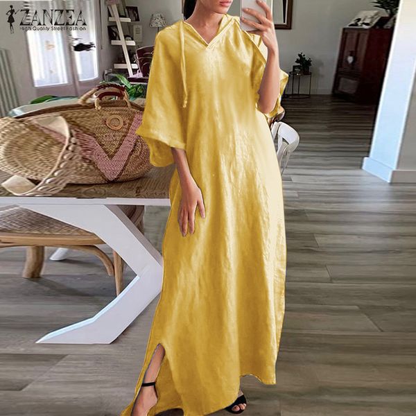 2020 fashion zanzea hooded dress plus size women pockets long maxi vestidos ladies cotton half sleeve summer sundress robe femme, Black;gray
2020 fashion zanzea hooded dress plus size women pockets long maxi vestidos ladies cotton half sleeve summer sundress robe femme, Black;gray