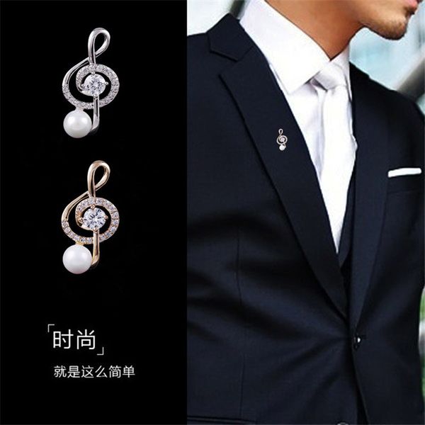 wukaka high grade zircon pearl musical note brooch man suit pins symbol safety back pins women brooches friend gift man jewelry, Gray
wukaka high grade zircon pearl musical note brooch man suit pins symbol safety back pins women brooches friend gift man jewelry, Gray