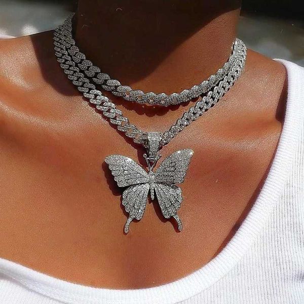 new hiphop silver rose gold butterfly pendant necklaces cz cuban link chain for women choker iced out cubic zircon jewelry
new hiphop silver rose gold butterfly pendant necklaces cz cuban link chain for women choker iced out cubic zircon jewelry