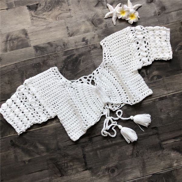 vikinii knitted white women 2020 summer beach crochet women bikini bandeau off shoulder swimsuits beachwear
vikinii knitted white women 2020 summer beach crochet women bikini bandeau off shoulder swimsuits beachwear