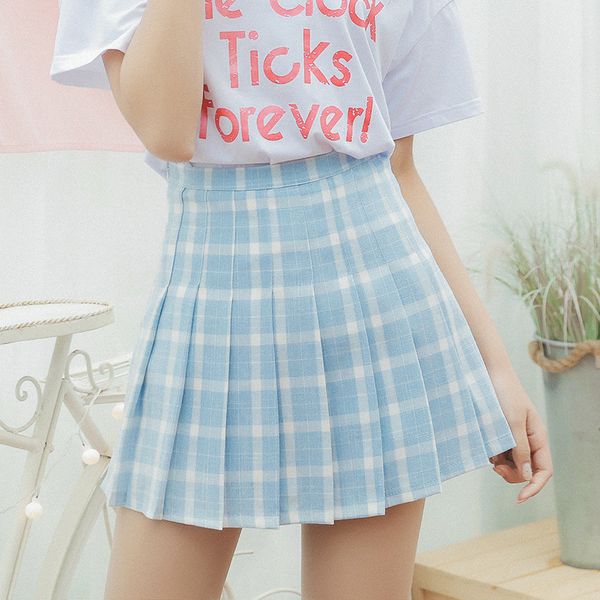 women's skirts japan punk kawaii ulzzang plaid fresh blue lattice pleated skirt female korean harajuku cute button for women, Black;gray
women's skirts japan punk kawaii ulzzang plaid fresh blue lattice pleated skirt female korean harajuku cute button for women, Black;gray