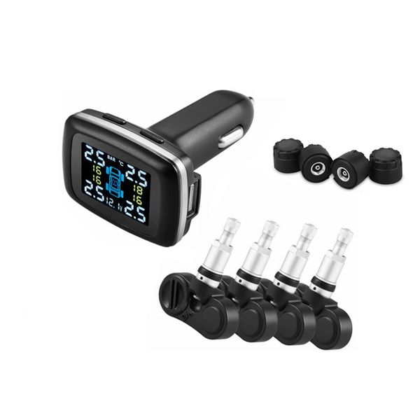 car tire pressure monitoring system tpms real-time cigarette lighter usb wireless auto tire pressure gauge 4 sensors
car tire pressure monitoring system tpms real-time cigarette lighter usb wireless auto tire pressure gauge 4 sensors