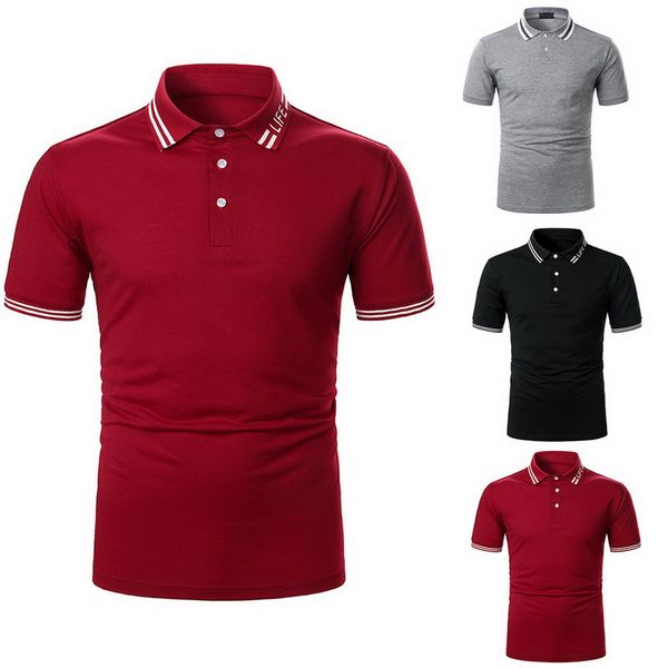 men's polos basic solid color cotton shirt men turn-down collar short sleeve casual slim fit summer sport blouse, White;black
men's polos basic solid color cotton shirt men turn-down collar short sleeve casual slim fit summer sport blouse, White;black