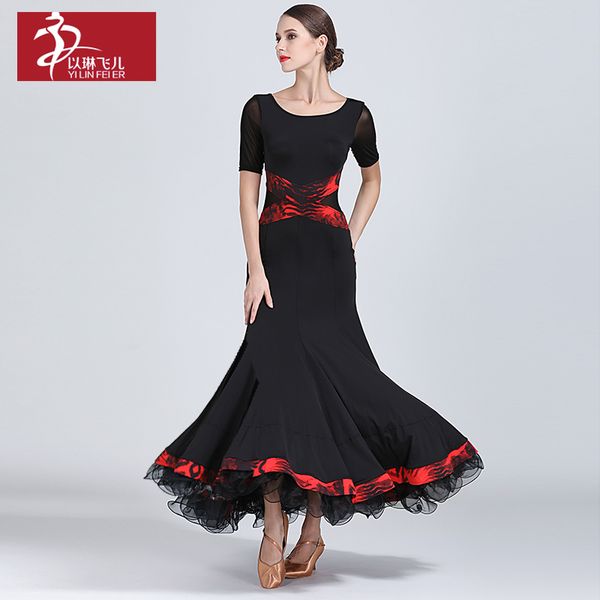new ballroom dance competition dress dance ballroom waltz dresses standard dress women s9037, Black;red
new ballroom dance competition dress dance ballroom waltz dresses standard dress women s9037, Black;red