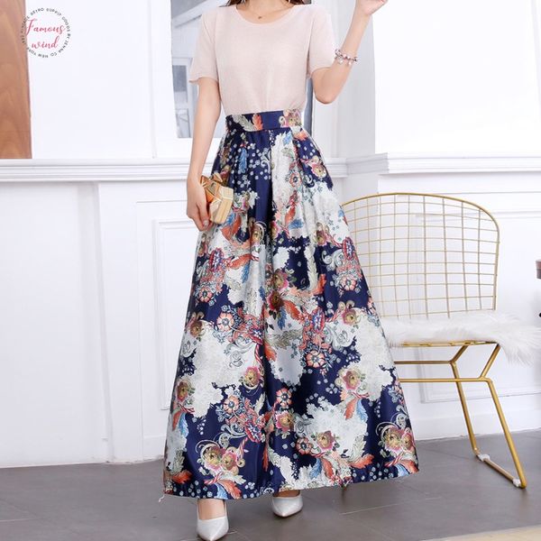 fashion summer long skirts womens floral print high waist chic vintage maxi skirt 2020 with pockets big swing high quality, Black
fashion summer long skirts womens floral print high waist chic vintage maxi skirt 2020 with pockets big swing high quality, Black
