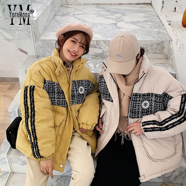 yornmona fashion 2019 winter jacket women korean fashion patchwork bubble coat oversized female puffer jacket parkas mujer, Black
yornmona fashion 2019 winter jacket women korean fashion patchwork bubble coat oversized female puffer jacket parkas mujer, Black