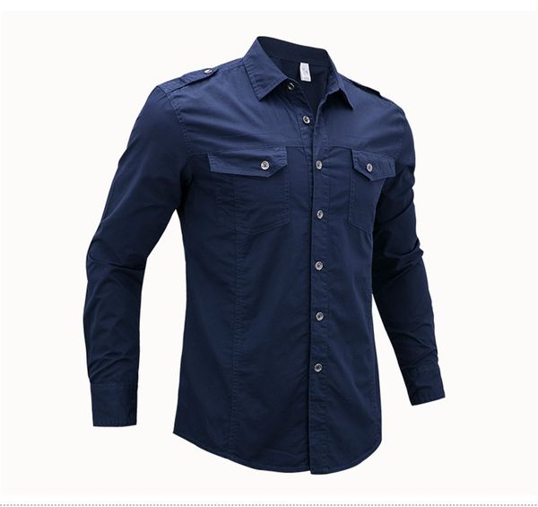 Mens Designer Solid Shirt Air Force Styles Mens Long Sleeve Clothes Plus Size Casual Spring Autumn Shirt
Mens Designer Solid Shirt Air Force Styles Mens Long Sleeve Clothes Plus Size Casual Spring Autumn Shirt