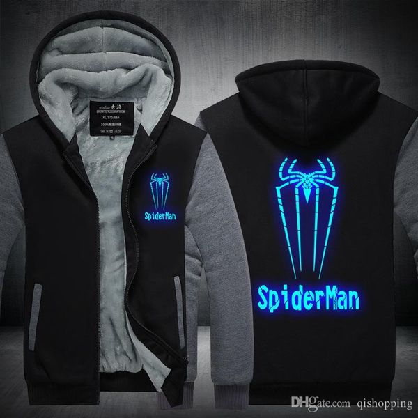 spider man hoodie luminous cotton coat winter thicken fleece zipper casual winter jacket super warm leisure sweatshirt sportswear us eu size, Blue;black
spider man hoodie luminous cotton coat winter thicken fleece zipper casual winter jacket super warm leisure sweatshirt sportswear us eu size, Blue;black
