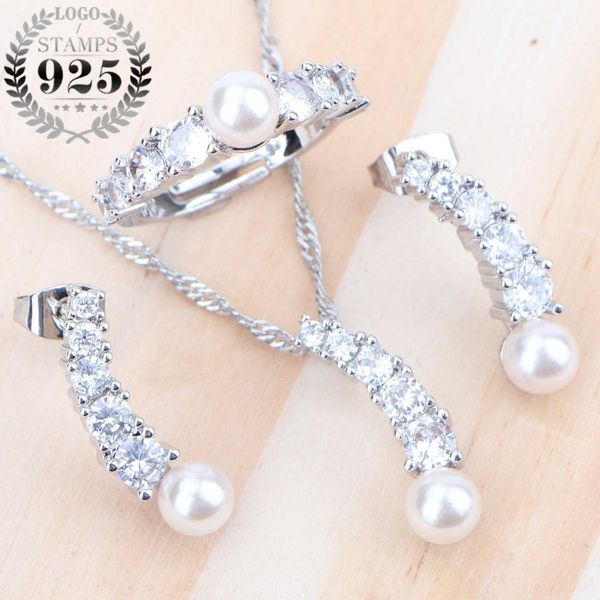 women accessories bridal pearl jewelry sets wedding costume jewelry 925 silver zirconia clips earrings ring pendant necklace set 
women accessories bridal pearl jewelry sets wedding costume jewelry 925 silver zirconia clips earrings ring pendant necklace set