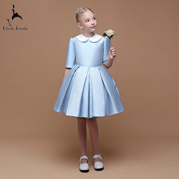 eren jossie little queen light blue satin girl's party dress knee length 1/2 sleeve style good quality child dancing gown, Red;yellow
eren jossie little queen light blue satin girl's party dress knee length 1/2 sleeve style good quality child dancing gown, Red;yellow