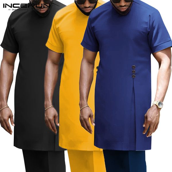 men's casual shirts incerun men short sleeve robes round neck buttons long man solid color muslim kaftan blouse streetwear 5xl, White;black
men's casual shirts incerun men short sleeve robes round neck buttons long man solid color muslim kaftan blouse streetwear 5xl, White;black