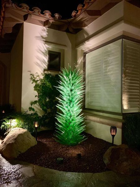 2019 new design real green murano glass sculpture fancy blown glass murano art glass outdoor decoration style sulpture for garden