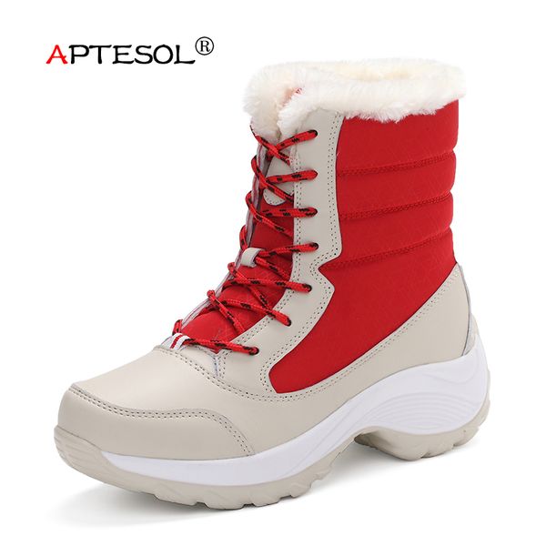 aptesol women winter boots women's warm fur&plush lace up high snow boots ladies outdoor travel female footwear, Black
aptesol women winter boots women's warm fur&plush lace up high snow boots ladies outdoor travel female footwear, Black