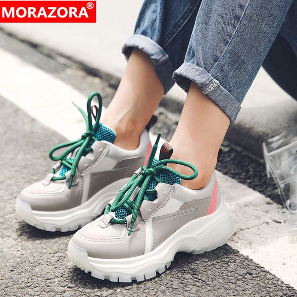 morazora 2020 new arrival flat platform shoes women sneakers genuine leather mesh spring autumn fashion casual shoes female, Black
morazora 2020 new arrival flat platform shoes women sneakers genuine leather mesh spring autumn fashion casual shoes female, Black
