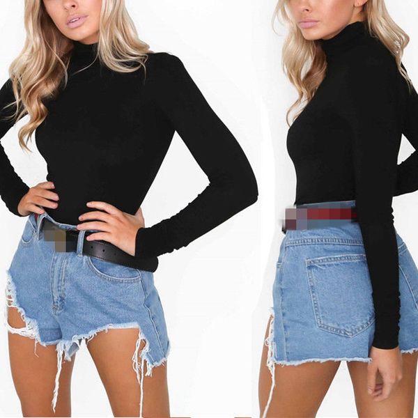 women fashion stretch long sleeve body shirt, White