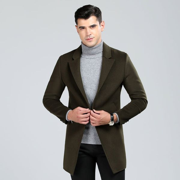 hand made double-face wool coats men 2018 england style single button turn down collar woolen outerwear, Black
hand made double-face wool coats men 2018 england style single button turn down collar woolen outerwear, Black