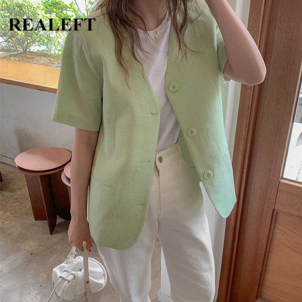 realeft 2020 new solid summer cotton and linen single breasted women blazers v-neck short sleeve jacket female short outwear, White;black
realeft 2020 new solid summer cotton and linen single breasted women blazers v-neck short sleeve jacket female short outwear, White;black