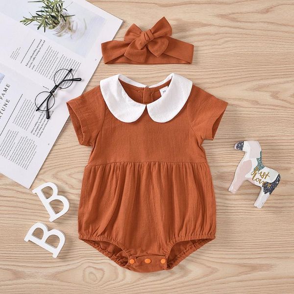 2pcs newborn infant baby girl clothes outfit set peter pan callor ruched romper jumpsuit hairband clothes outfit summer sunsuit, Blue
2pcs newborn infant baby girl clothes outfit set peter pan callor ruched romper jumpsuit hairband clothes outfit summer sunsuit, Blue