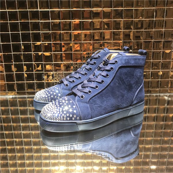 luxe марка homme кроссовки paris red подошвы мужчины обувь замша rhinestone обувь toe high top инструкторы suede rhinestone strass повседнев, Black
luxe марка homme кроссовки paris red подошвы мужчины обувь замша rhinestone обувь toe high top инструкторы suede rhinestone strass повседнев, Black