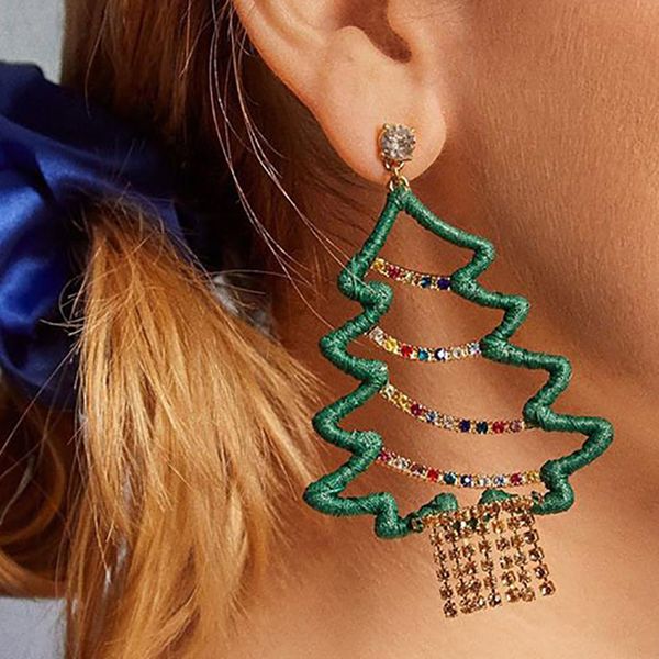 zhini 2019 new fashion christmas tree tassel earrings for women smiple acrylic zircon long earring jewelry christmas gifts, Silver
zhini 2019 new fashion christmas tree tassel earrings for women smiple acrylic zircon long earring jewelry christmas gifts, Silver