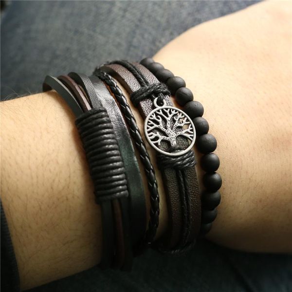 handmade tree new punk 4 pcs/set vintage multilayer wood beads head charm leather bracelets men bracelets women homme jewelry, Golden;silver
handmade tree new punk 4 pcs/set vintage multilayer wood beads head charm leather bracelets men bracelets women homme jewelry, Golden;silver