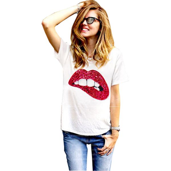 t shirt женщины 2019 плюс размер лето новые губы прибытия печати с коротким рукавом o шеи t shirt дешевые тенниска ткань vestidos t013, White
t shirt женщины 2019 плюс размер лето новые губы прибытия печати с коротким рукавом o шеи t shirt дешевые тенниска ткань vestidos t013, White
