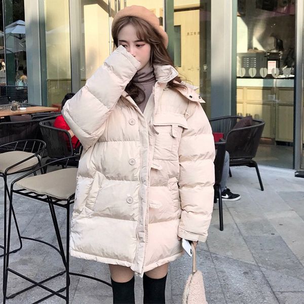 2019 new fashion women autumn winter down cotton jacket leisure loose student harajuku style button thick warm coat cc607, Tan;black
2019 new fashion women autumn winter down cotton jacket leisure loose student harajuku style button thick warm coat cc607, Tan;black