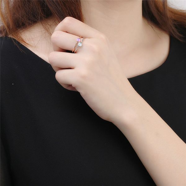 romad open adjustable opal ring rose gold color ring simple wedding rings for women engagement valentine's day present r4, Silver
romad open adjustable opal ring rose gold color ring simple wedding rings for women engagement valentine's day present r4, Silver