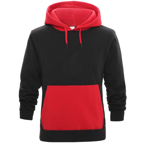 contrast men's hoodie solid color sweatshirt men's 2019 fashion pullover fleece autumn and winter sportswear, Black
contrast men's hoodie solid color sweatshirt men's 2019 fashion pullover fleece autumn and winter sportswear, Black