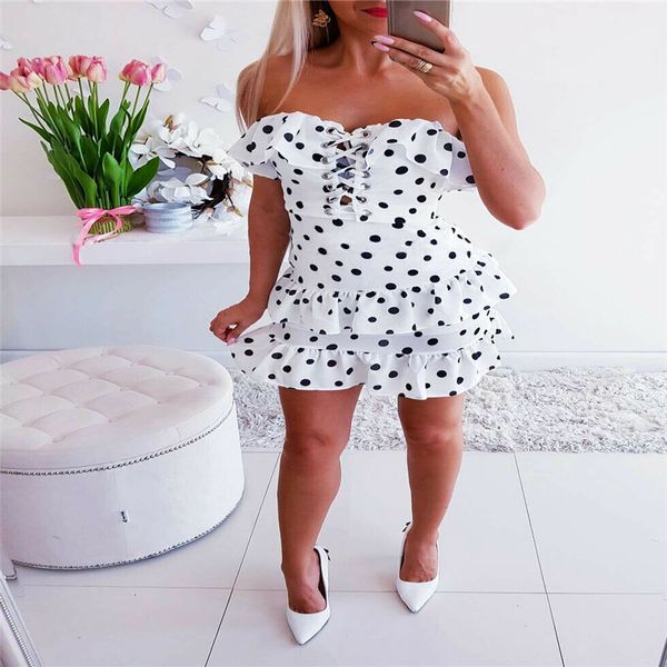 new style women dresses summer boho mini dress ruffles party beach dress polka dot backless strapless sleeveless 2019, Black;gray
new style women dresses summer boho mini dress ruffles party beach dress polka dot backless strapless sleeveless 2019, Black;gray