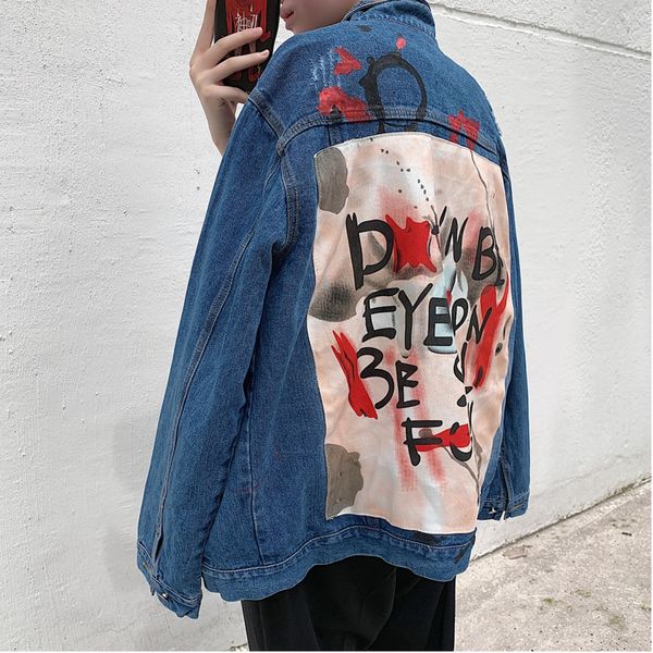 2019 spring and autumn new loose large size port wind denim jacket self-timer fashion casual youth shirt blue / black m-5xl, Black;brown
2019 spring and autumn new loose large size port wind denim jacket self-timer fashion casual youth shirt blue / black m-5xl, Black;brown