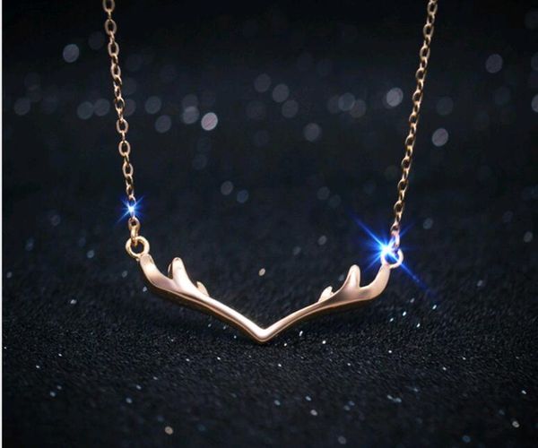 1pcs sweet simple korean jewelry solid 925 sterling silver white gold plated antlers buckhorn pendant necklace women gift
1pcs sweet simple korean jewelry solid 925 sterling silver white gold plated antlers buckhorn pendant necklace women gift