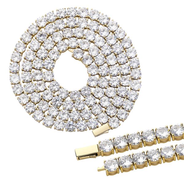 new personalized 18k gold plated cz cubic zirconia hip hop tennis chain choker necklace full diamond iced out jewelry gifts for men women, Silver
new personalized 18k gold plated cz cubic zirconia hip hop tennis chain choker necklace full diamond iced out jewelry gifts for men women, Silver