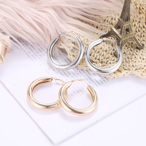 tendy personality hoop earrings simple thick round minimalist statement earrings for woman girls jewelry accessories gifts, Golden;silver
tendy personality hoop earrings simple thick round minimalist statement earrings for woman girls jewelry accessories gifts, Golden;silver
