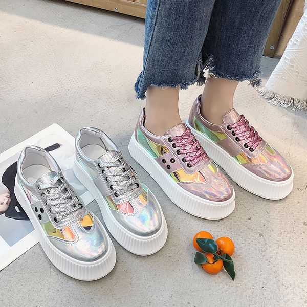 spring trendy women platform sneaker harajuku ladies jelly fashion colorful laser shoes breathable shoes shining running footwea, Black
spring trendy women platform sneaker harajuku ladies jelly fashion colorful laser shoes breathable shoes shining running footwea, Black