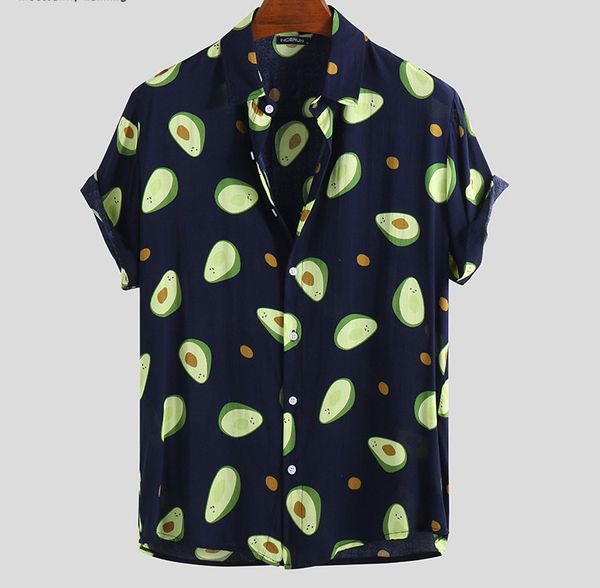 men's casual shirts 2021 fashion mens hawaiian shirt short sleeve avocado print button up streetwear summer vacation men camisa s-5xl, White;black
men's casual shirts 2021 fashion mens hawaiian shirt short sleeve avocado print button up streetwear summer vacation men camisa s-5xl, White;black