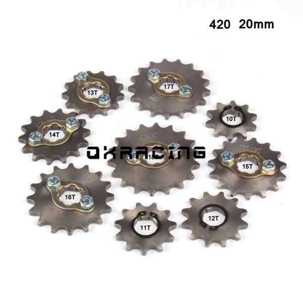 420 10t-19t front engine sprocket 20mm id for 50cc 110cc 125cc 140cc 150cc 160cc pit motorcycle moto dirt atv parts
420 10t-19t front engine sprocket 20mm id for 50cc 110cc 125cc 140cc 150cc 160cc pit motorcycle moto dirt atv parts